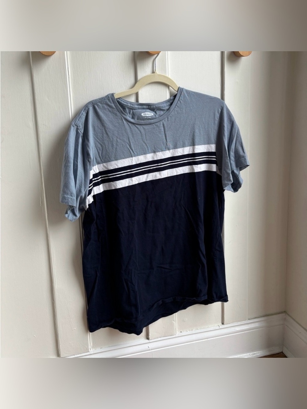 Old Navy soft washed striped color blocked t-shirt size extra large